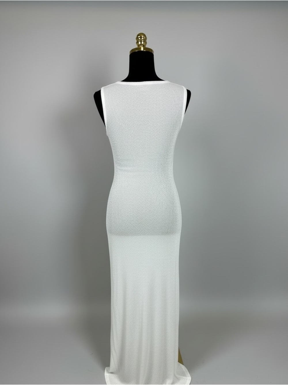 Sunday in Brooklyn Ivory Knit Maxi Cover Up Bow Front Sleeveless Size XS NWT - Picture 2 of 6